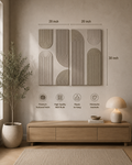 Stone Greige Arch Lines Duo  | Wallorah
