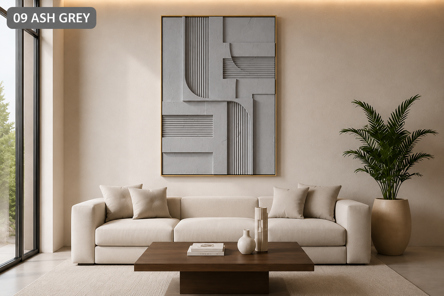 Ivory Linen Linear Relief  | Wallorah