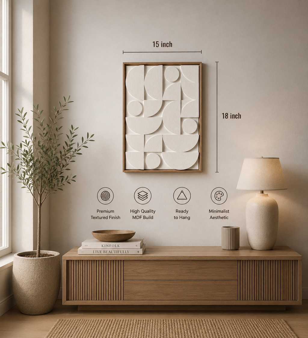 Ivory Geometric Mosaic  | Wallorah