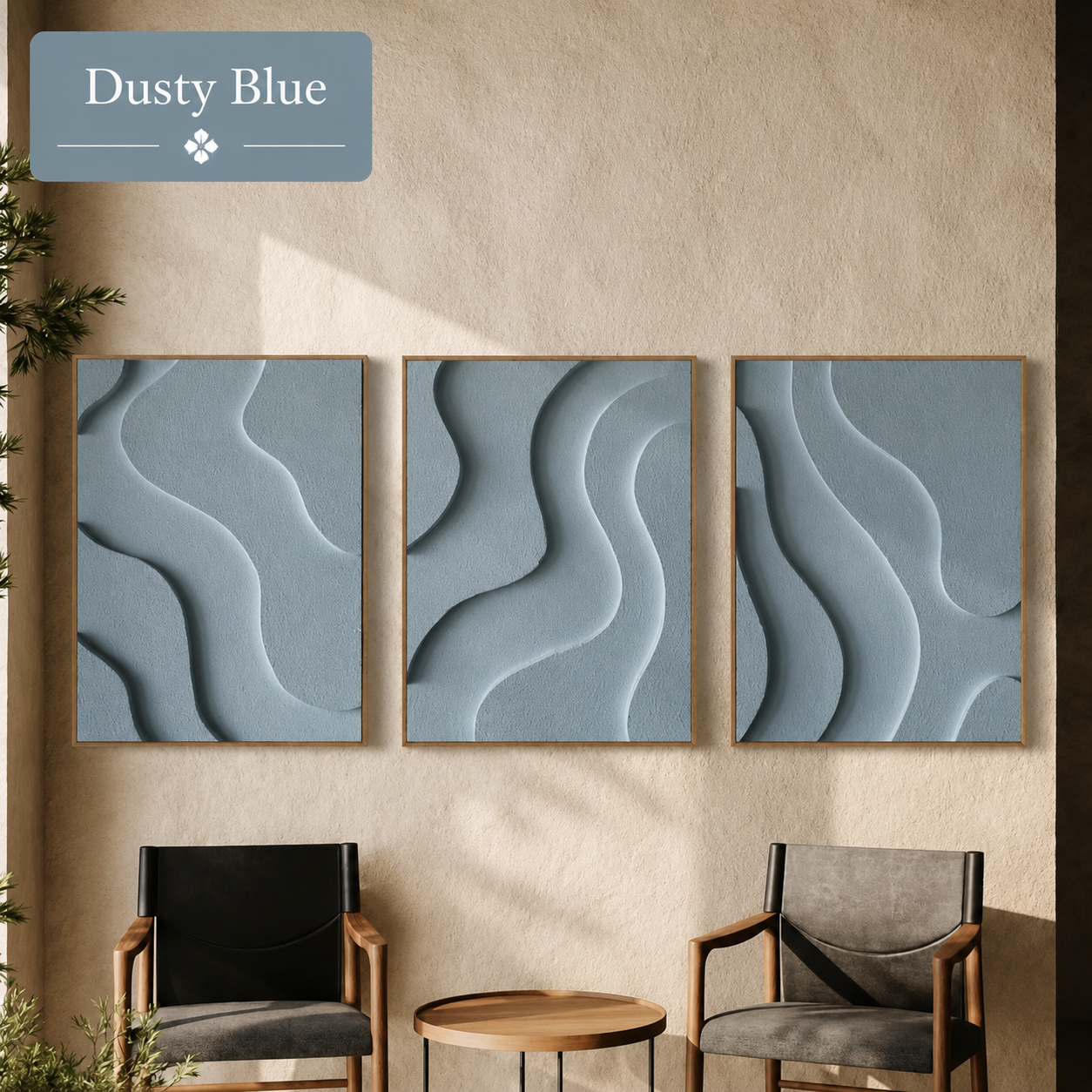 Serene Waves Triptych  | Wallorah