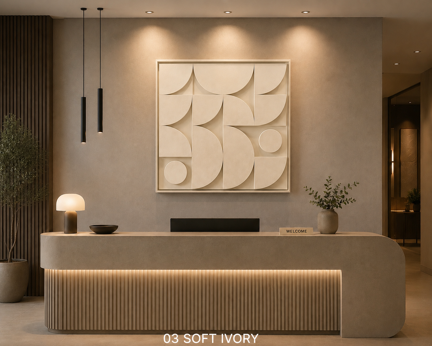 Taupe Geometric Mosaic  | Wallorah