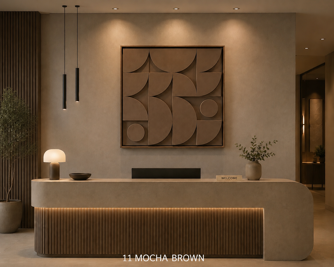 Taupe Geometric Mosaic  | Wallorah