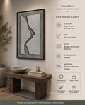Fractured Serenity – Sage Grey & Stone White Handcrafted Abstract Wall Art on Stretched Wooden Canvas | Wallorah