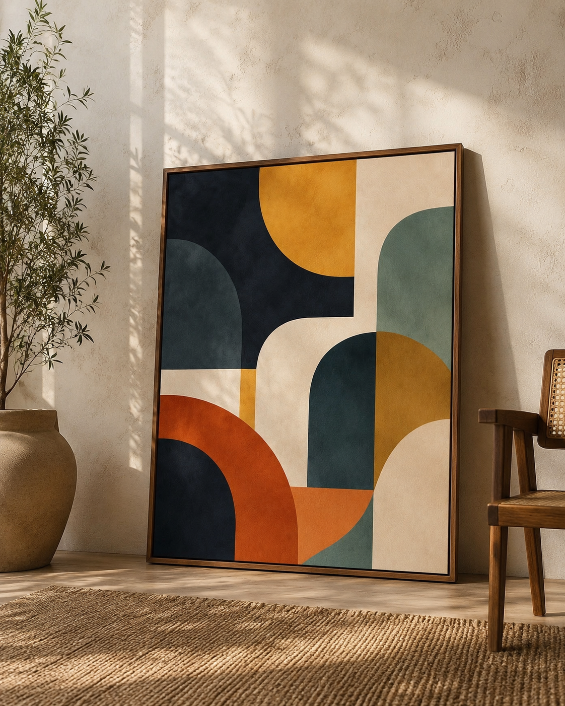 Harmony Arches Abstract Wall Art | Modern Geometric Canvas – Wallorah