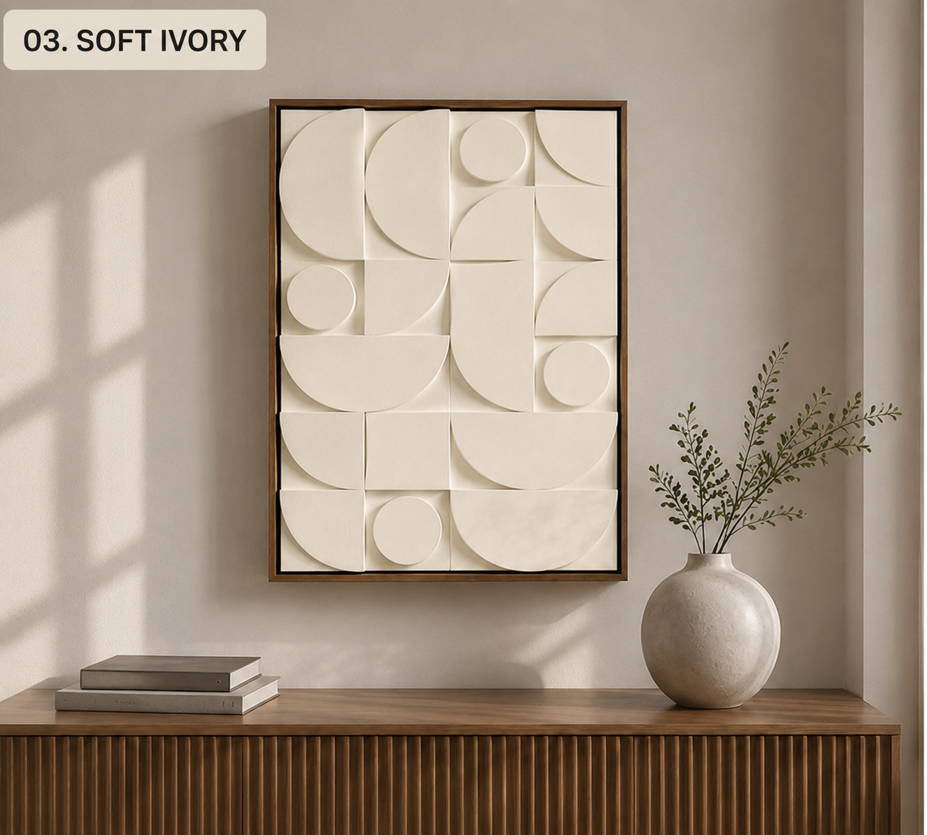 Ivory Mosaic Geometry  | Wallorah
