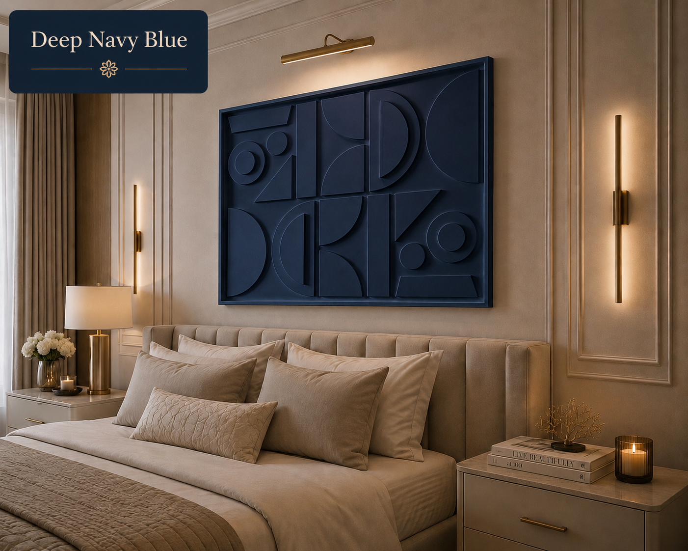 Ivory Geometry Grid  | Wallorah