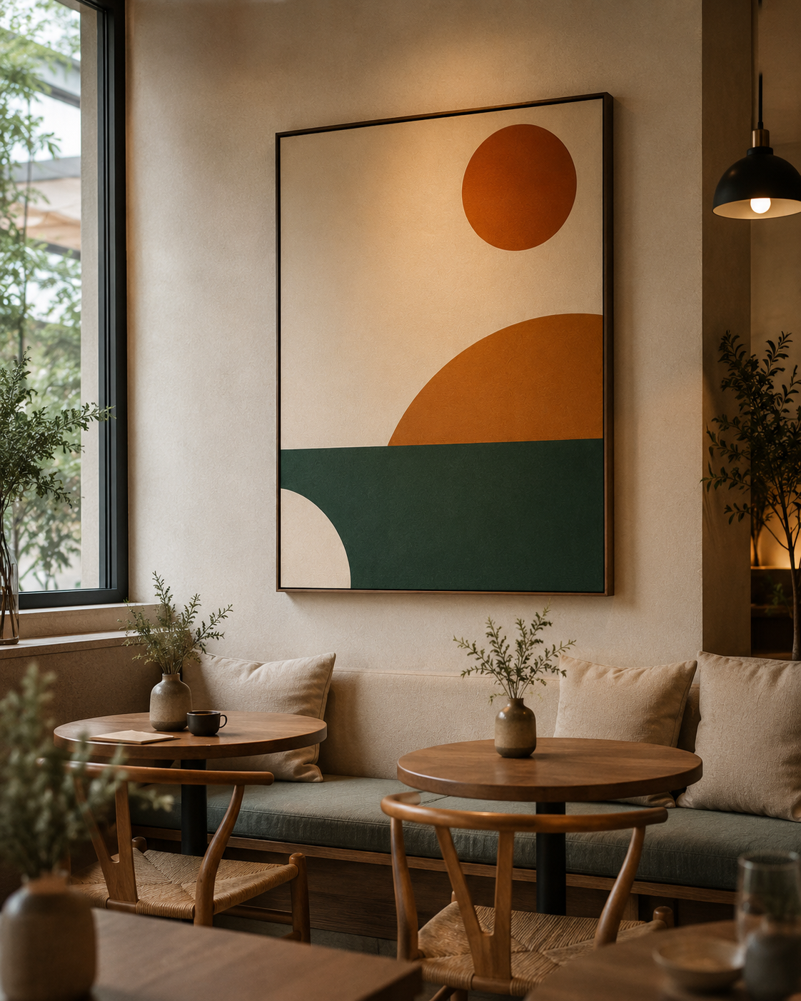 Sunrise Horizon Abstract Wall Art | Modern Landscape Canvas – Wallorah