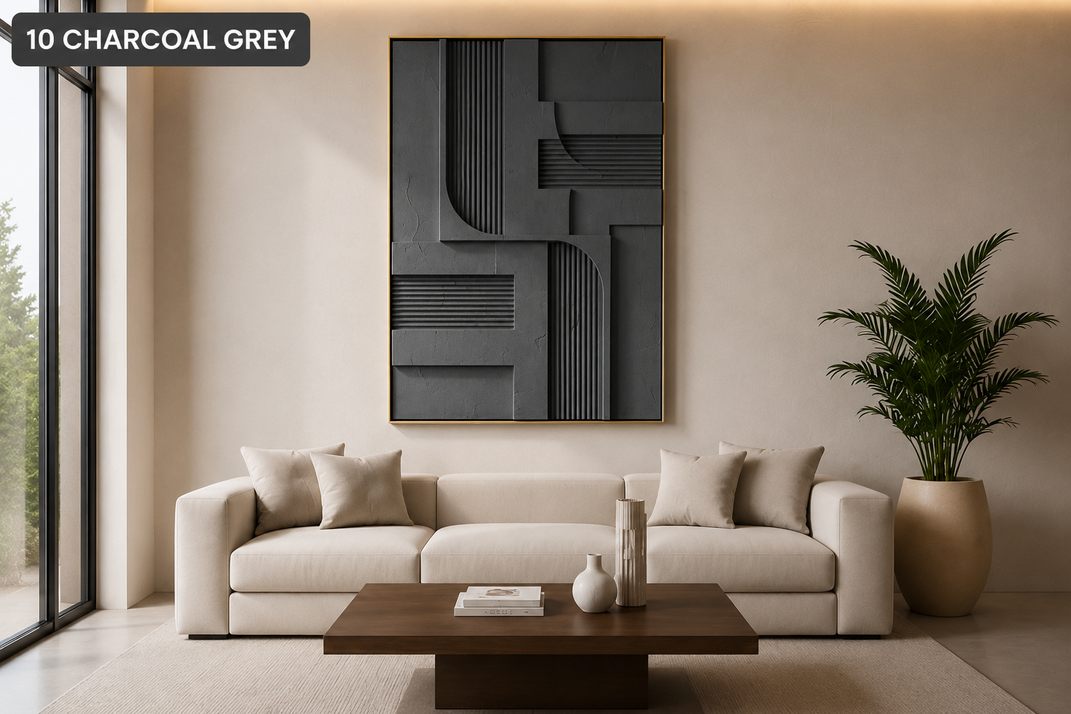 Ivory Linen Linear Relief  | Wallorah