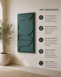 Sage Horizon – Handcrafted Minimalist 3D Abstract Wall Art on Stretched Wooden Canvas | Wallorah