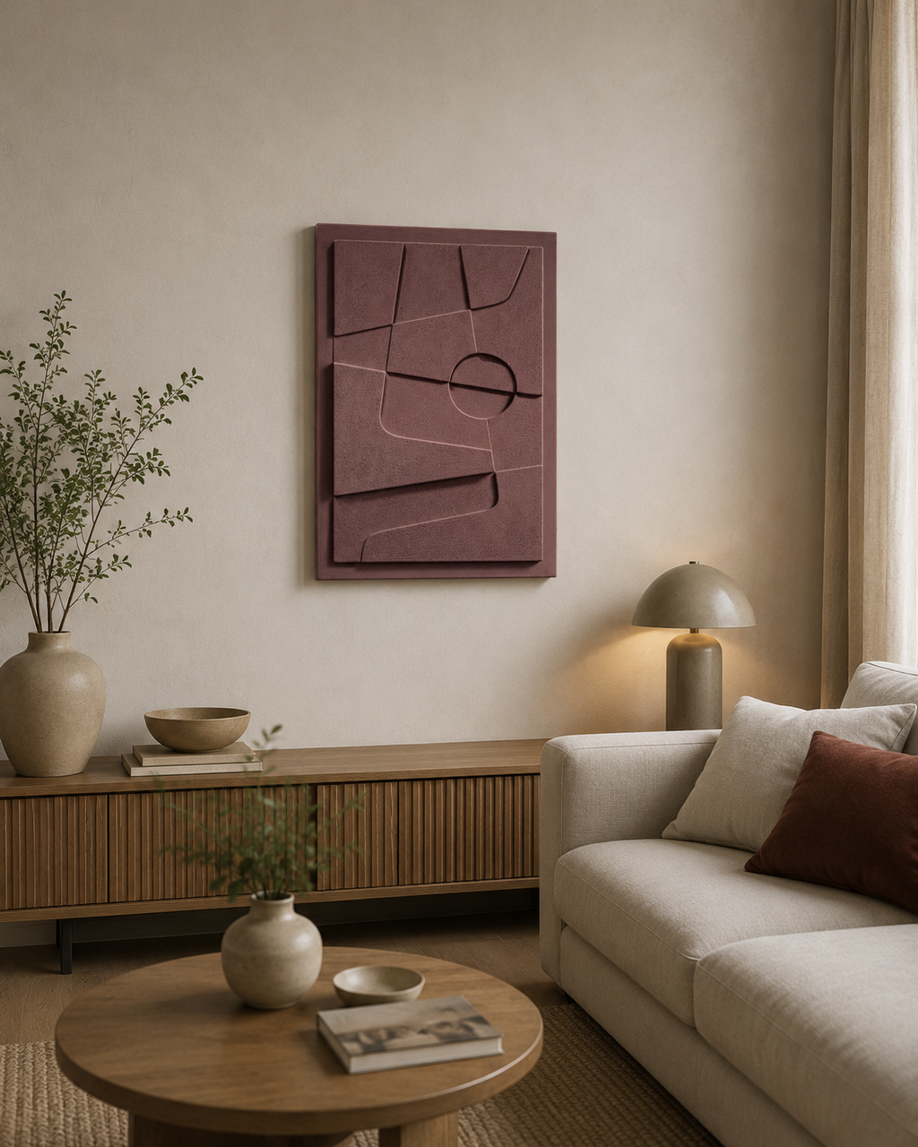 Terracotta Essence – Handcrafted Abstract Textured Wall Art on Stretched Wooden Canvas | Wallorah