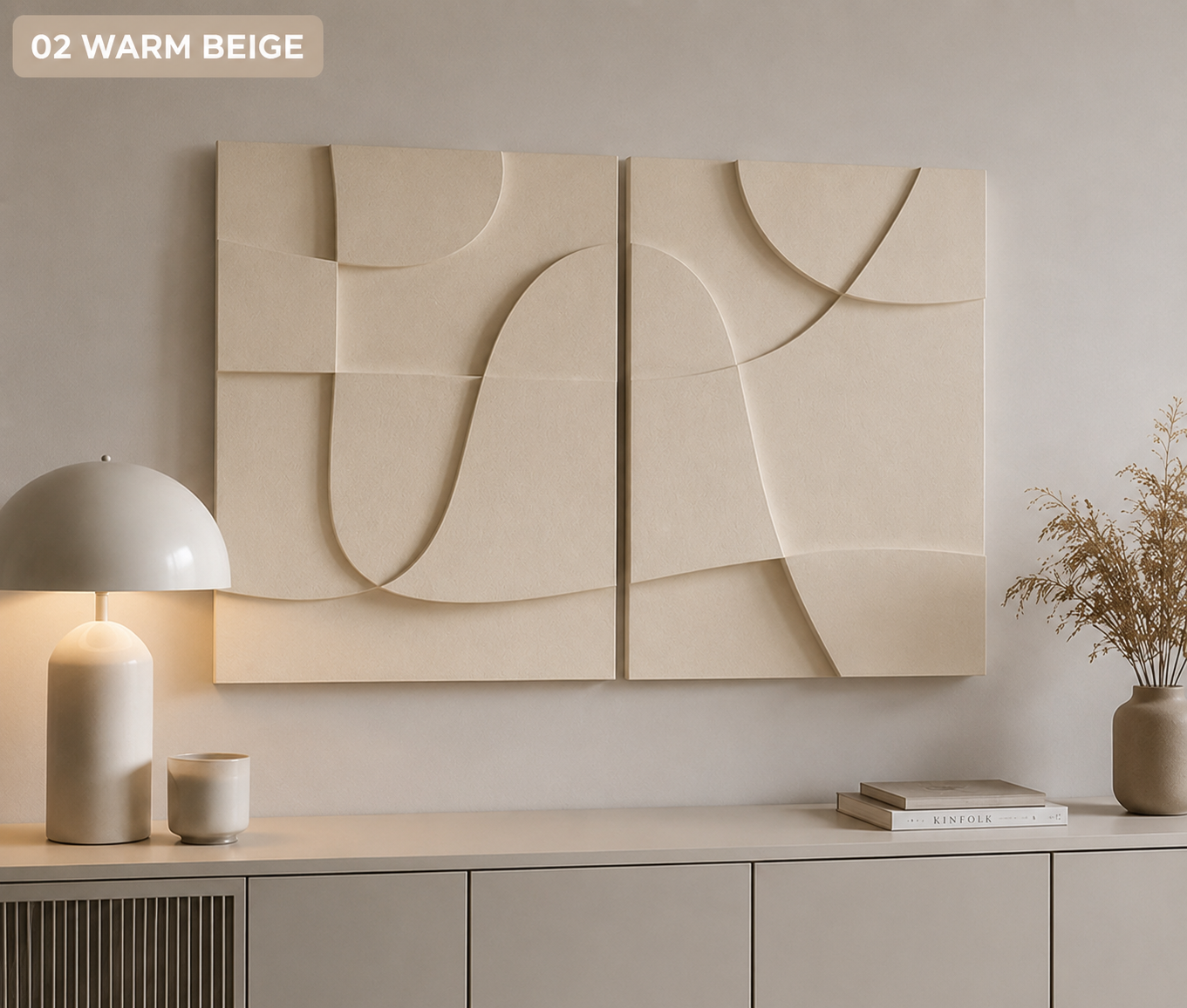 Sage Green Flow Diptych  | Wallorah