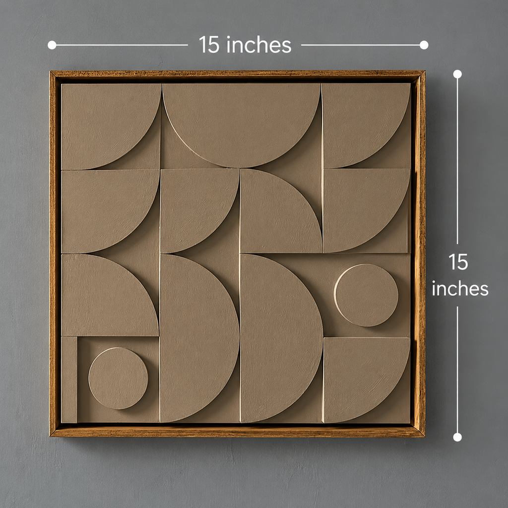 Taupe Geometric Mosaic  | Wallorah