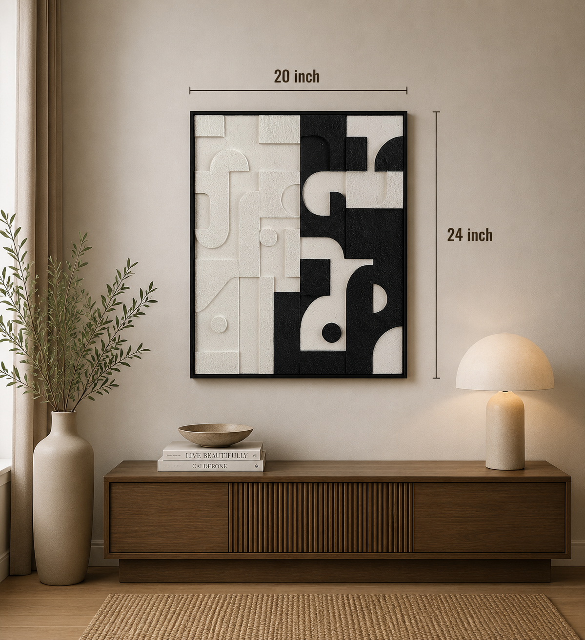Monochrome Contrast Geometry  | Wallorah