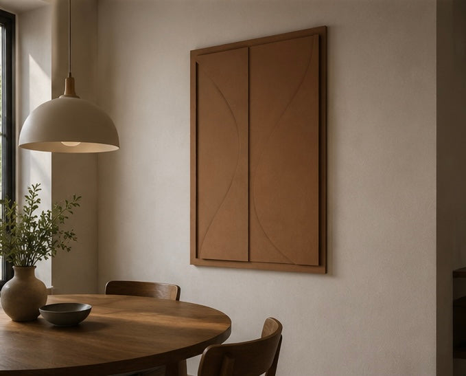 Terra Flow – Handcrafted Textured Abstract Wall Art | Stretched Wooden Canvas | Wallorah