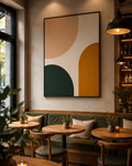 Earthy Arches Abstract Wall Art | Modern Green & Ochre Canvas – Wallorah
