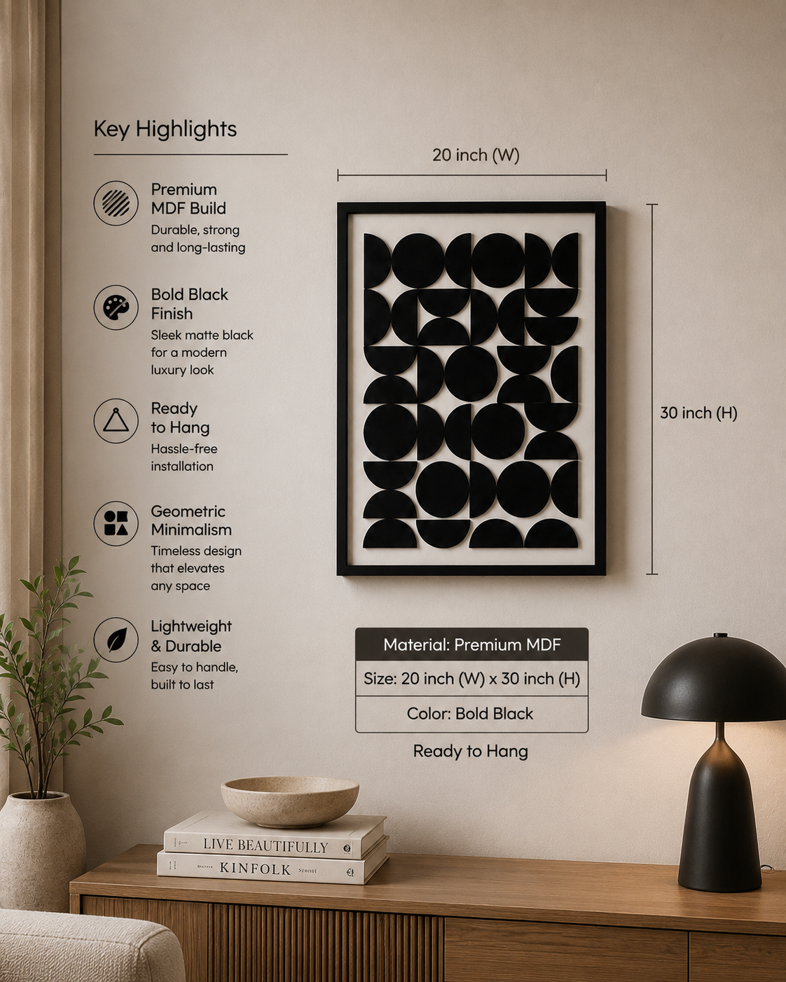 Monochrome Eclipse Pattern  | Wallorah