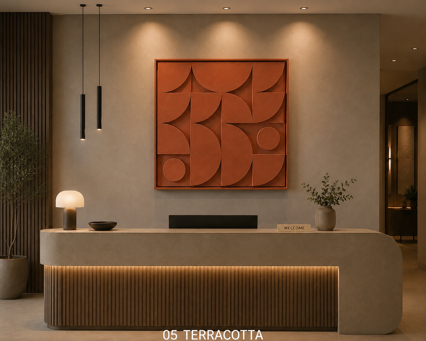 Taupe Geometric Mosaic  | Wallorah