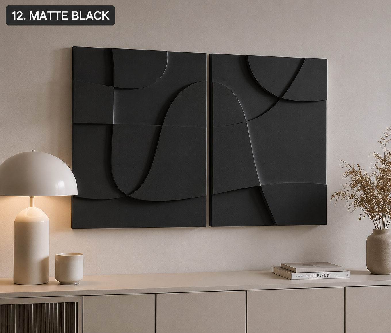 Sage Green Flow Diptych  | Wallorah