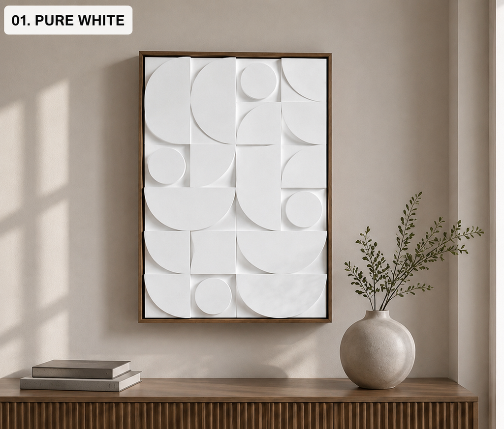 Ivory Mosaic Geometry  | Wallorah