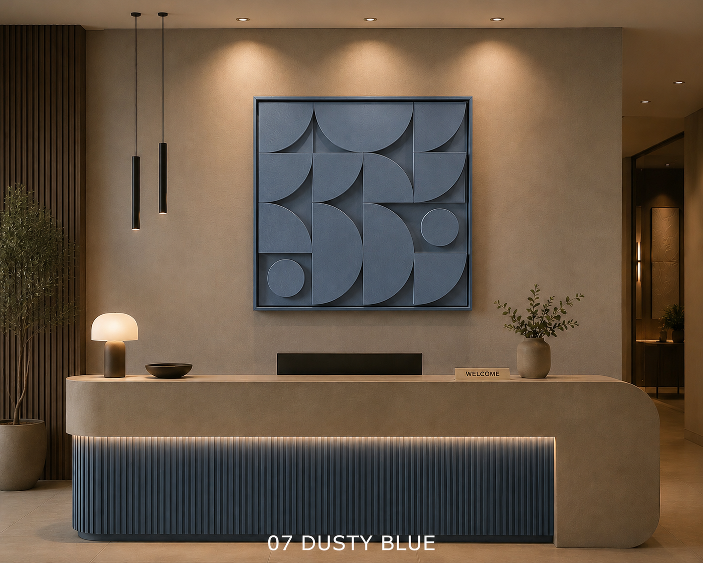 Taupe Geometric Mosaic  | Wallorah