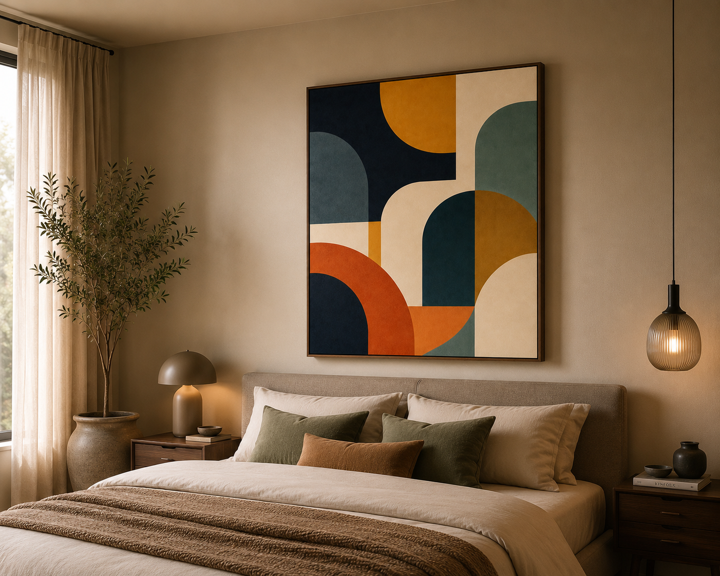 Harmony Arches Abstract Wall Art | Modern Geometric Canvas – Wallorah