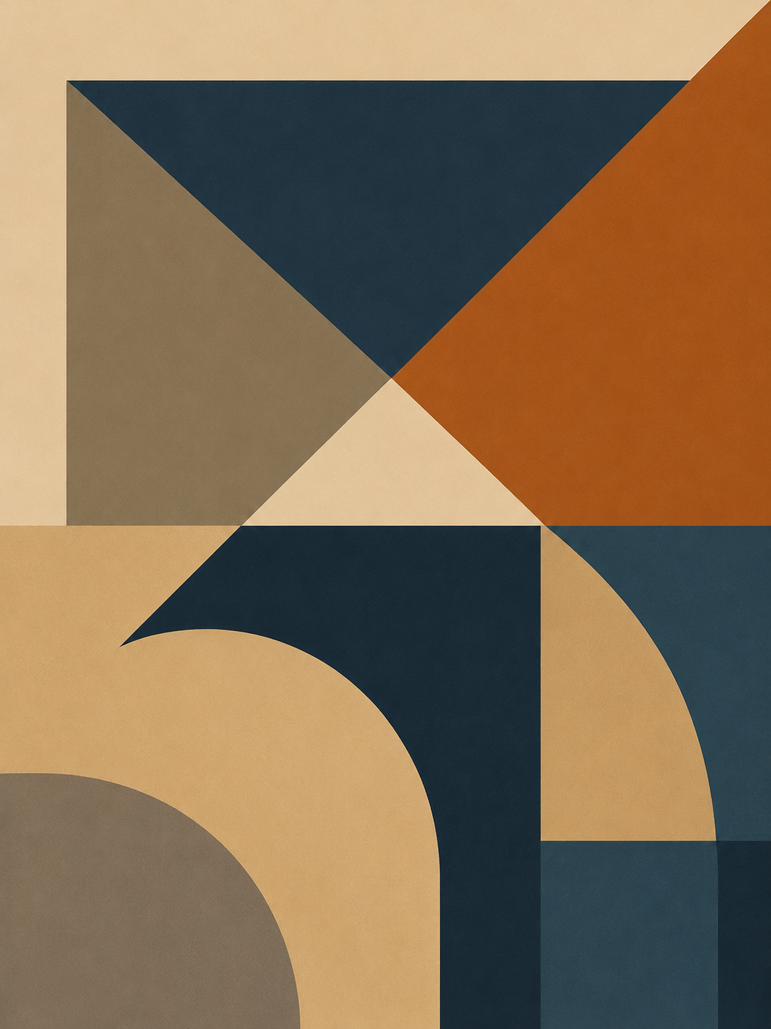 Architectural Harmony Abstract Wall Art | Modern Geometric Canvas – Wallorah