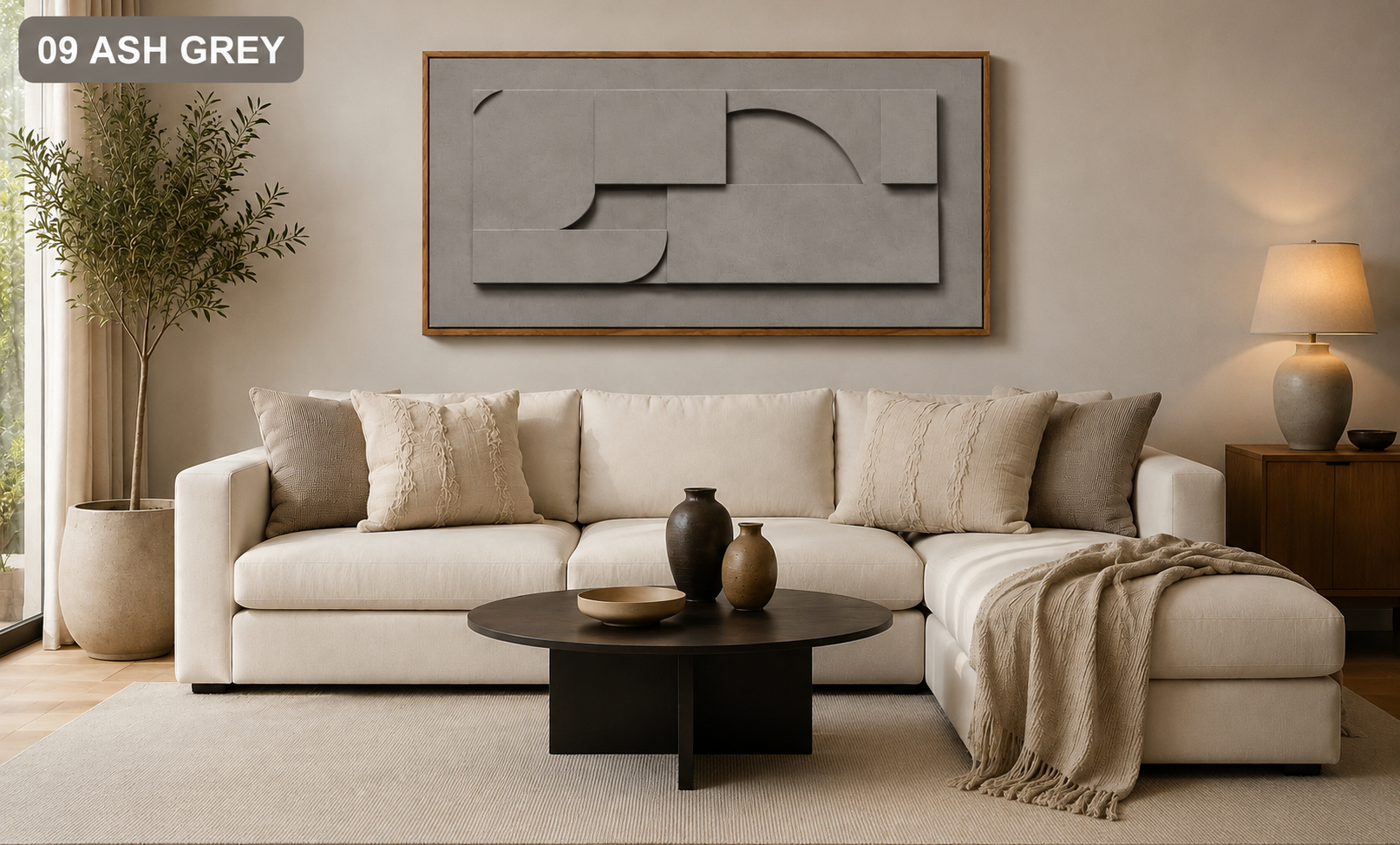 Sand Beige Horizon Relief  | Wallorah