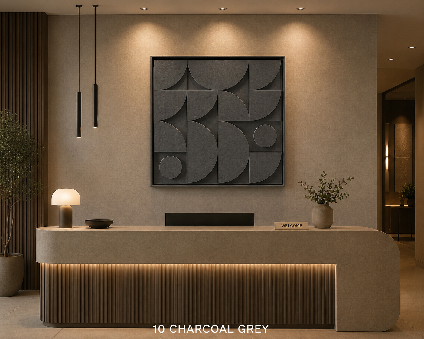 Taupe Geometric Mosaic  | Wallorah