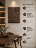 Espresso Contours – Handcrafted Abstract Textured Wall Art on Stretched Wooden Canvas | Wallorah