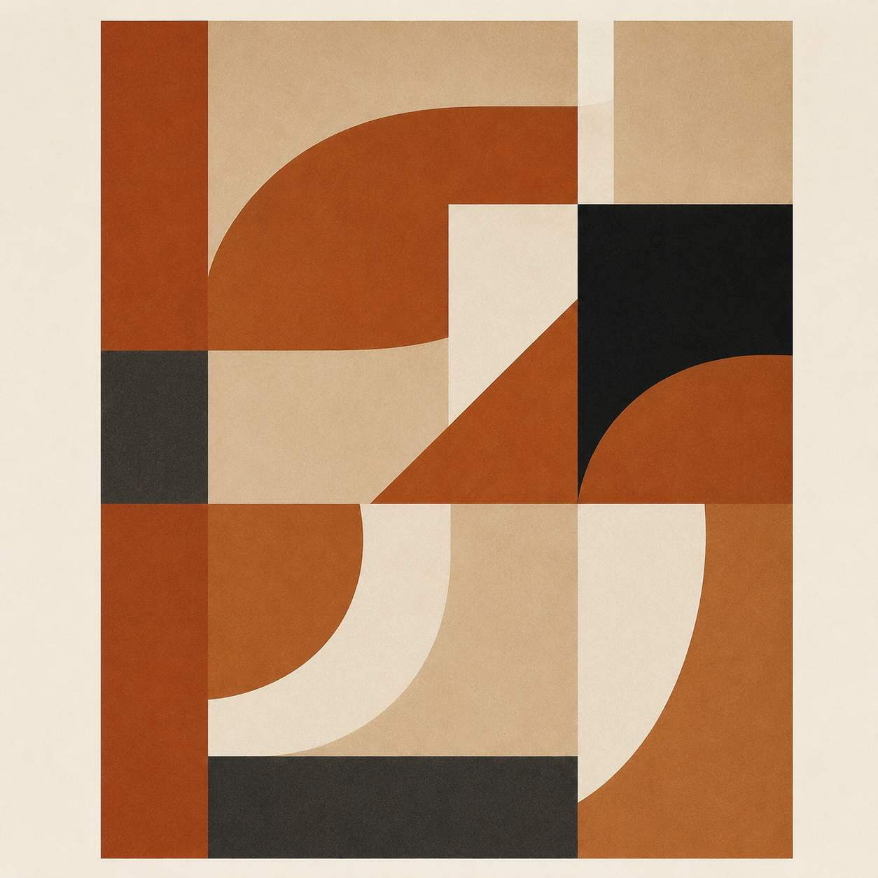 Terra Mosaic Abstract Wall Art | Modern Geometric Canvas – Wallorah