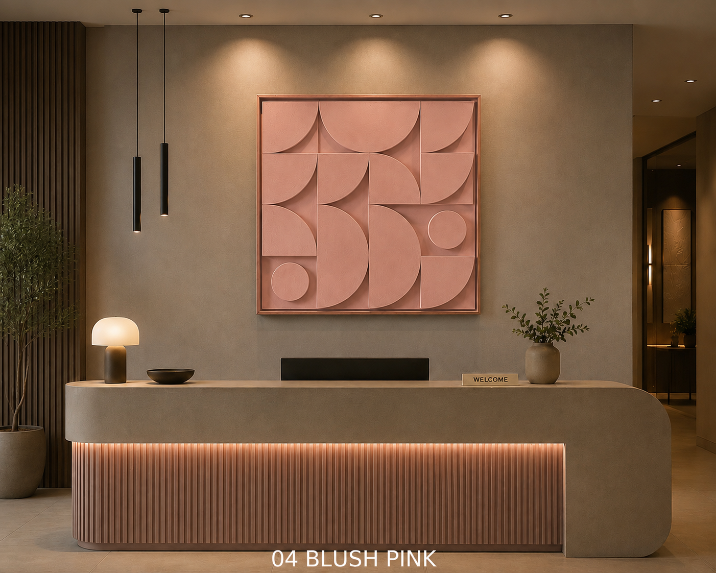 Taupe Geometric Mosaic  | Wallorah