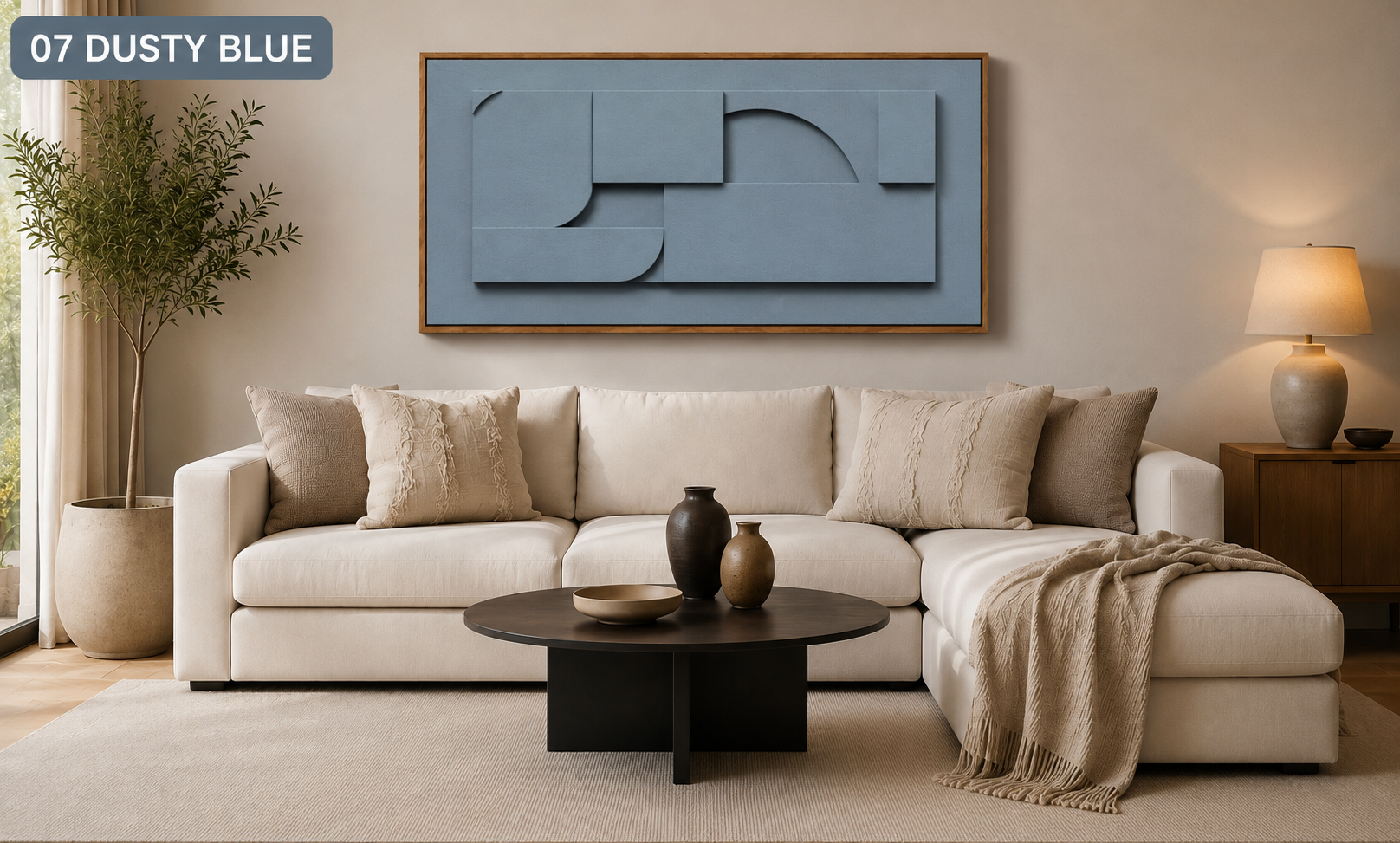 Sand Beige Horizon Relief  | Wallorah
