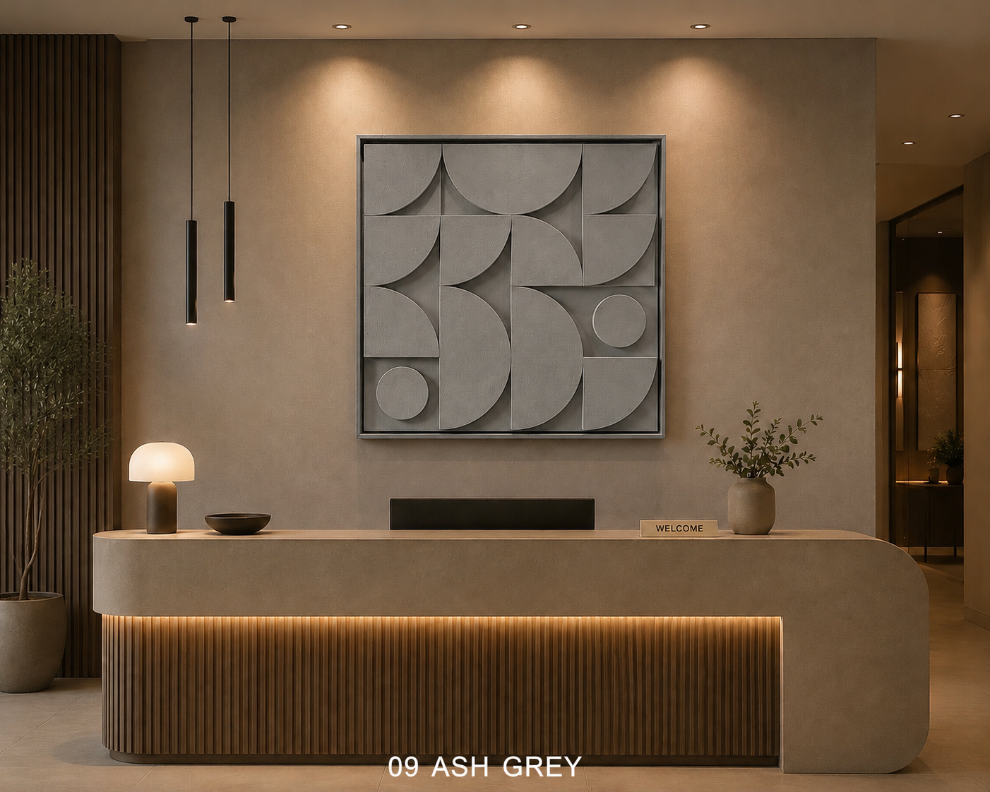 Taupe Geometric Mosaic  | Wallorah