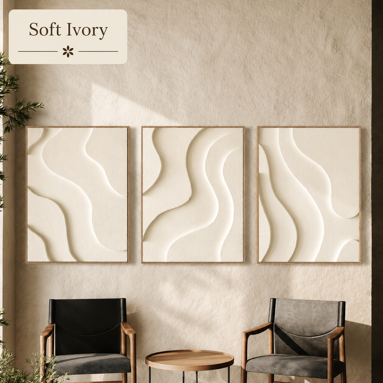Serene Waves Triptych  | Wallorah