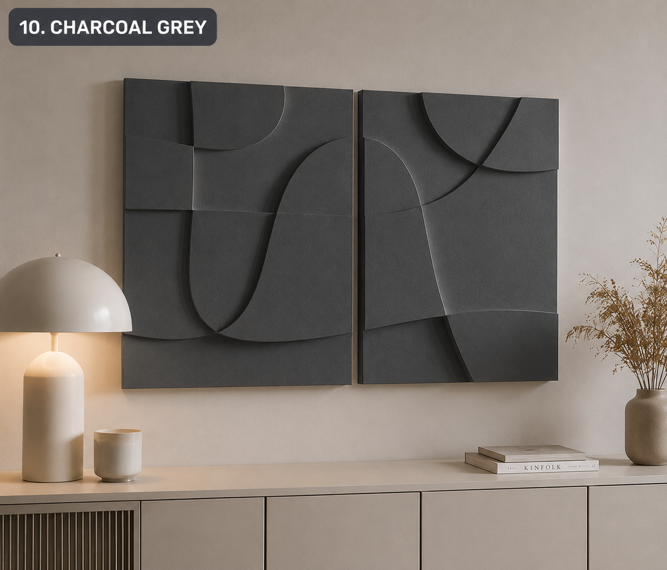 Sage Green Flow Diptych  | Wallorah