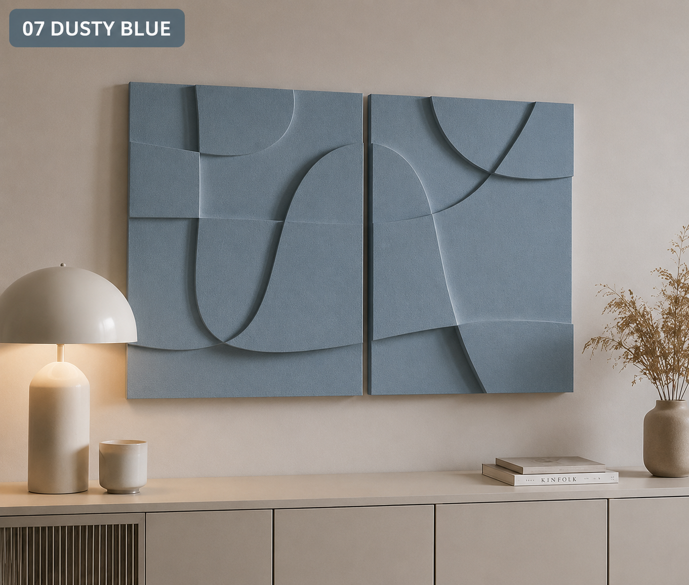 Sage Green Flow Diptych  | Wallorah