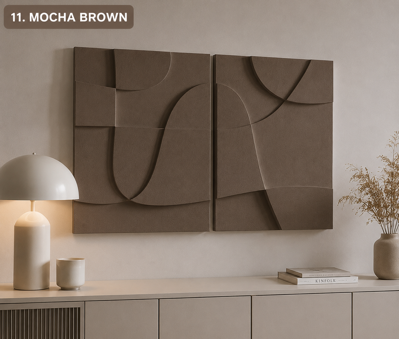 Sage Green Flow Diptych  | Wallorah