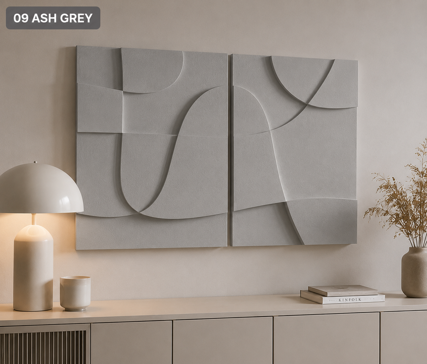 Sage Green Flow Diptych  | Wallorah