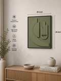 Sage Harmony – Handcrafted 3D Geometric Wall Art on Stretched Wooden Canvas | Wallorah