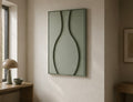 Sage Silhouette – Handcrafted Textured Abstract Wall Art | Stretched Wooden Canvas | Wallorah
