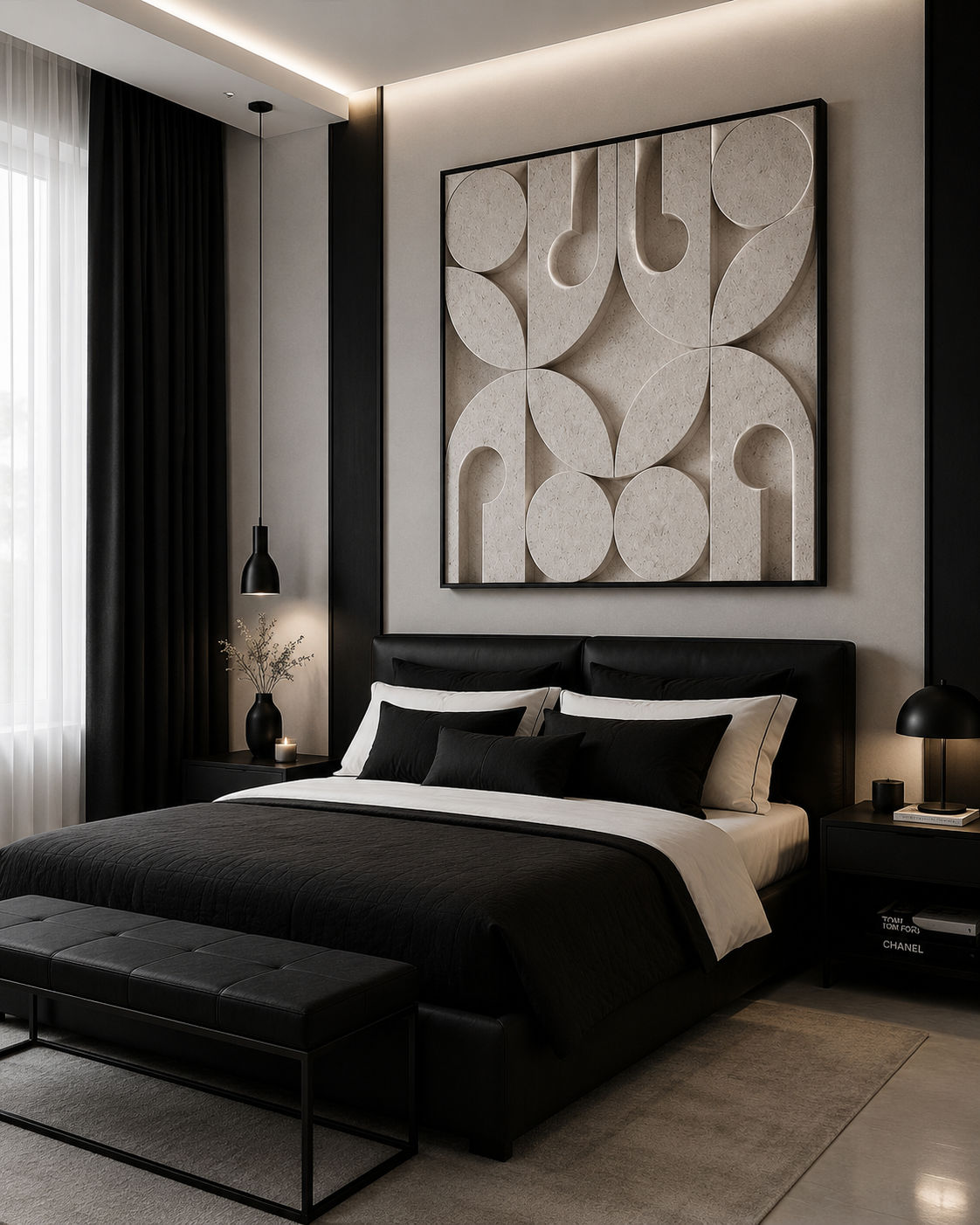 Eternal Geometry – Sand Beige Handcrafted 3D Abstract Wall Art on Stretched Wooden Canvas | Wallorah