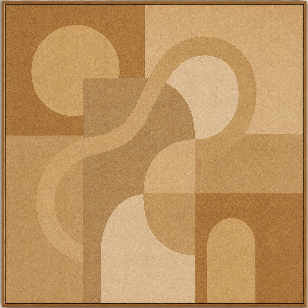 Sandstone Flow Abstract Wall Art | Modern Neutral Canvas – Wallorah