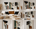 Botanical Luxe | Set of 3 Abstract Canvas Wall Art | Premium UV Printed Ready-to-Hang