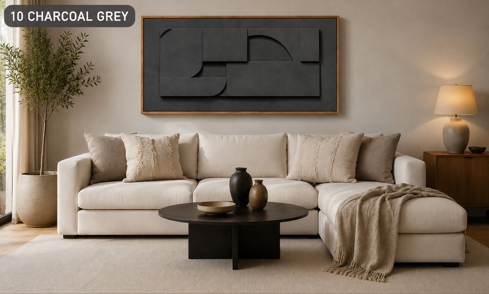 Sand Beige Horizon Relief  | Wallorah