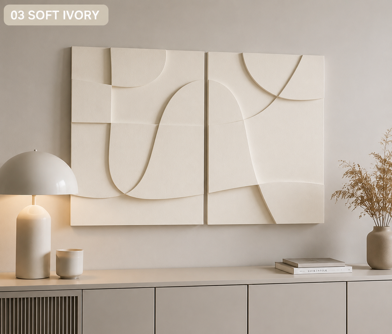 Sage Green Flow Diptych  | Wallorah