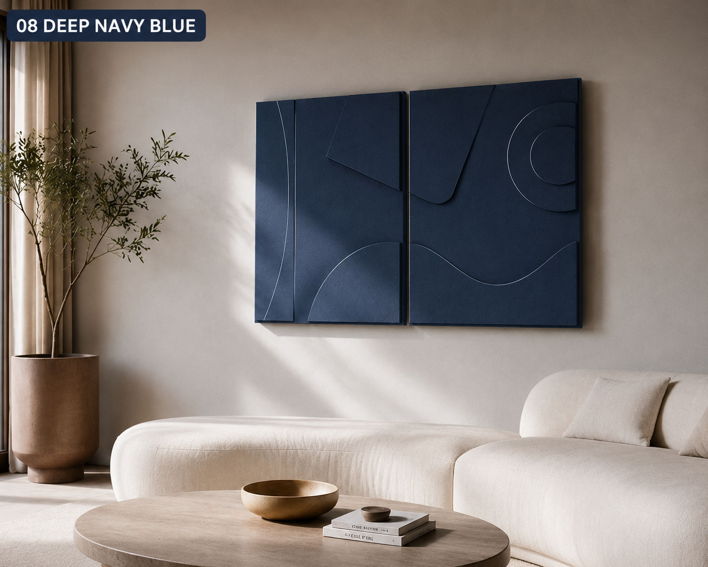 Sand Beige Harmony Diptych  | Wallorah