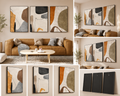 Earthform Harmony | Set of 3 Abstract Canvas Wall Art | Premium UV Printed Ready-to-Hang Wall Decor