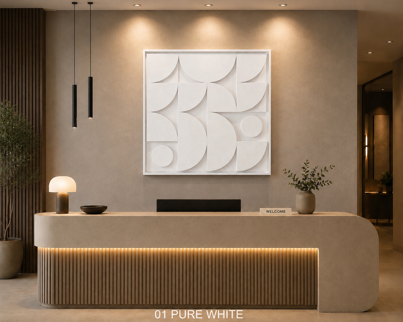 Taupe Geometric Mosaic  | Wallorah