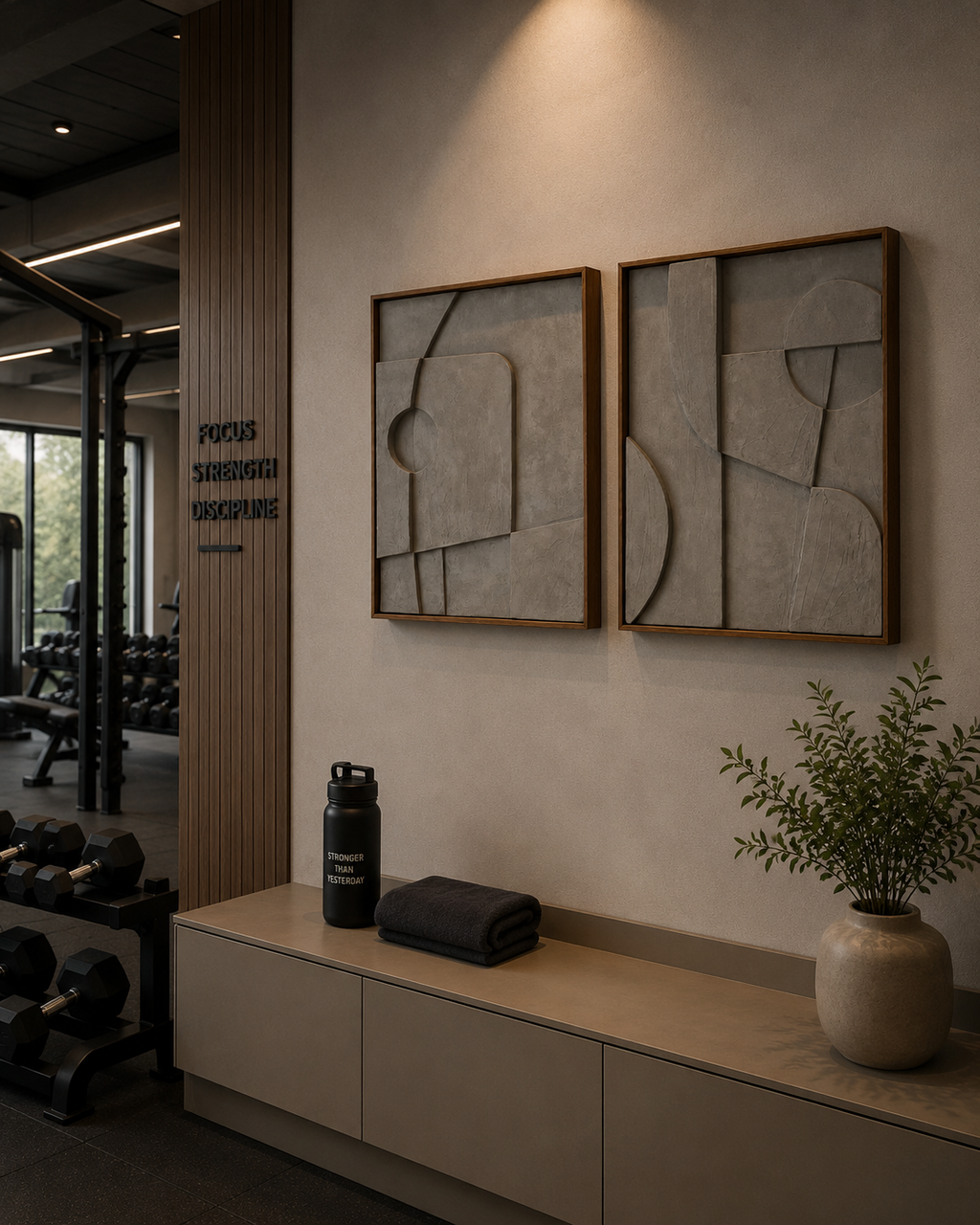 Slate Harmony Duo – Slate Grey Handcrafted Abstract Wall Art Set on Stretched Wooden Canvas | Wallorah