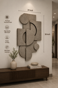 Stone Textured Geometric Relief| Wallorah